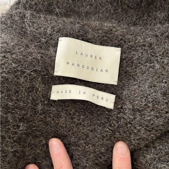 Lauren Manoogian long shawl cardigan in Soil - Picture 6 of 7